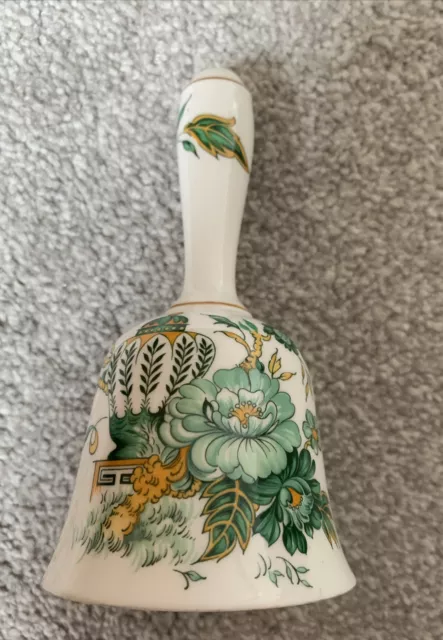 Crown Staffordshire Zierglocke in Kowloon orientalisches Blumenmuster grünes Design