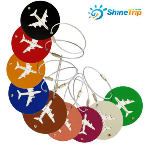 5-50Pcs Travel Screw Lock Aluminium Luggage Tags Baggage Suitcase Label ID Tag