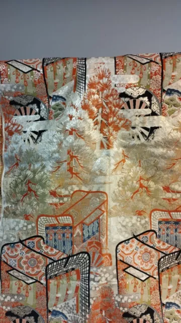 Stunning silk obi fabric i! Mid 20th century WW18 2