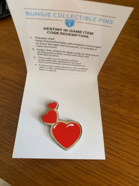 Destiny 2 Bungie Foundation Heart Pin - 2017 x1 - Retired (No emblem included) 3