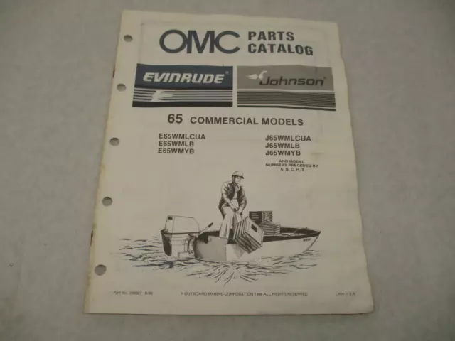 398627 OMC Evinrude Johnson 1987 Outboard 65 HP Commercial Model Parts Catalog