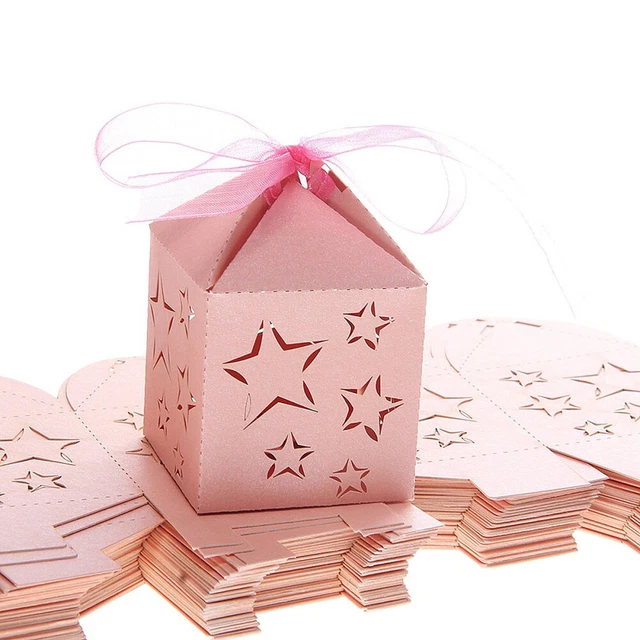 50 Pcs Bambino Nozze Scatolina Portaconfetti Caramella Felice