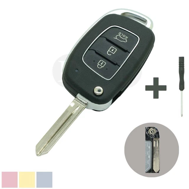 Remote Flip Key Shell fit for HYUNDAI Santa Fe Tucson Sonata 3 Button New Blade