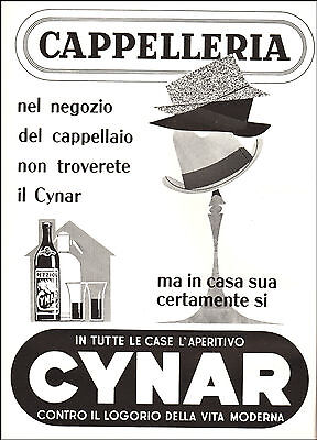 Pubblicita 1957 Aperitivo Cynar Drink Bar Cappello Contro Logorio Vita Moderna Eur 18 00 Picclick It