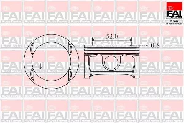 Yy Pistone Opel Agila A Corsa C Corsa D 1.0 Fai Pk11-00 Oe 55355078 55355077