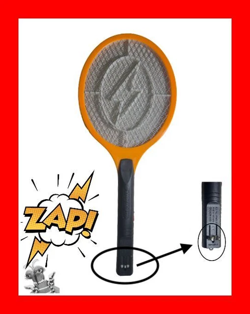 ✅ GIANT SIZE RECHARGEABLE Electric HIGH VOLTAGE Bug Zapper Fly Mosquito Racket