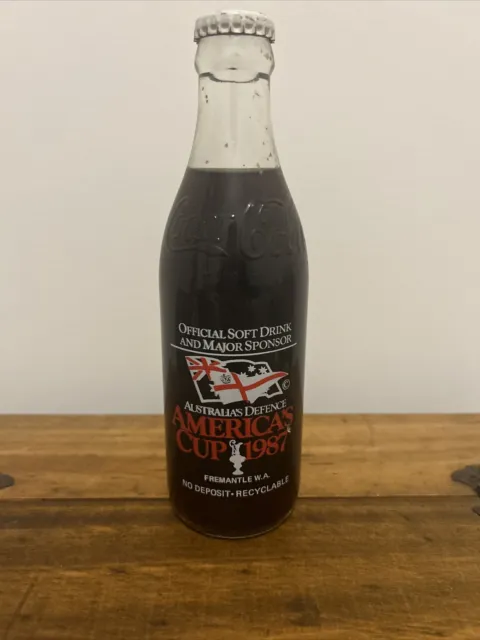 COCA-COLA America's Cup 1987 (Fremantle WA) Unopened Souvenir Bottle 300ml