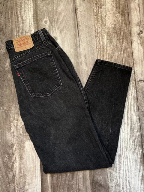 Levi’s 512 MADE IN USA Slim Fit Taper Leg Jeans 15 Med BLACK (Fit 30x28) Vintage