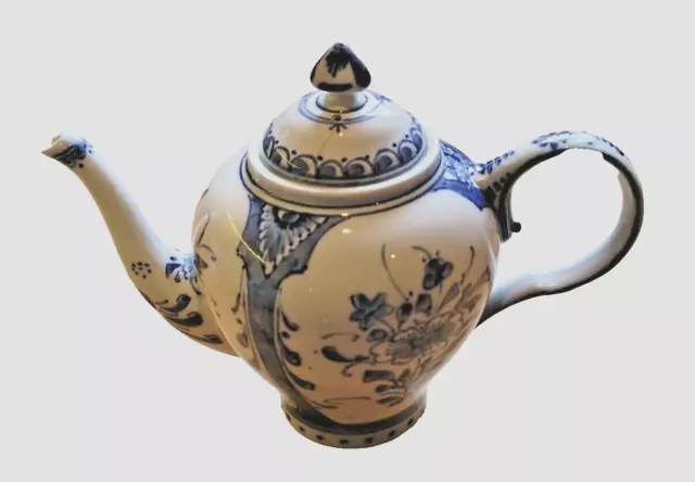 Rare Antique Blue & White Delft Teapot, c.1880?