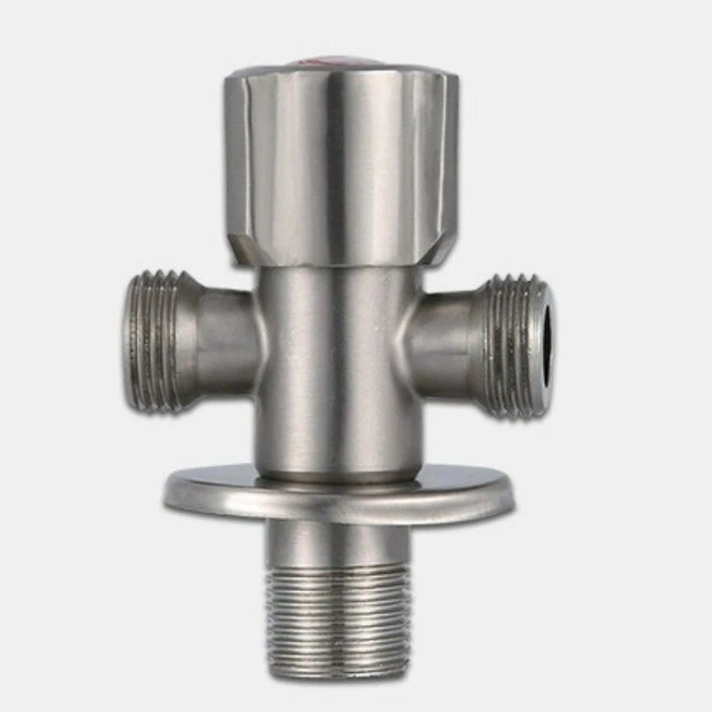 Double-Headed Angle Valve 20 MM Eau Radiateur Triangle Valves Acier Inoxydable