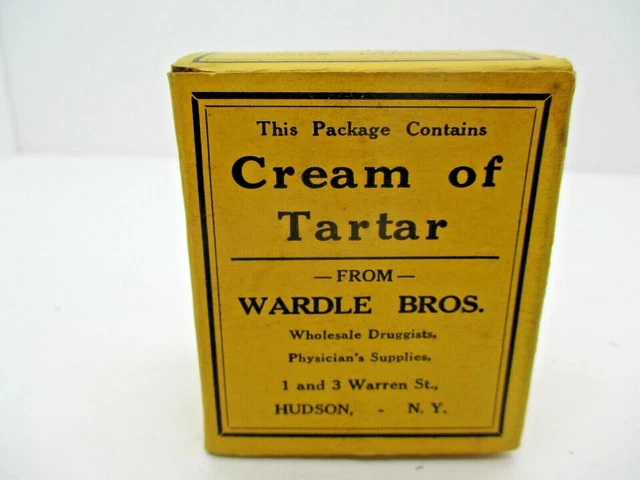 Vintage Wardle Bros Cream of Tartar Empty Box