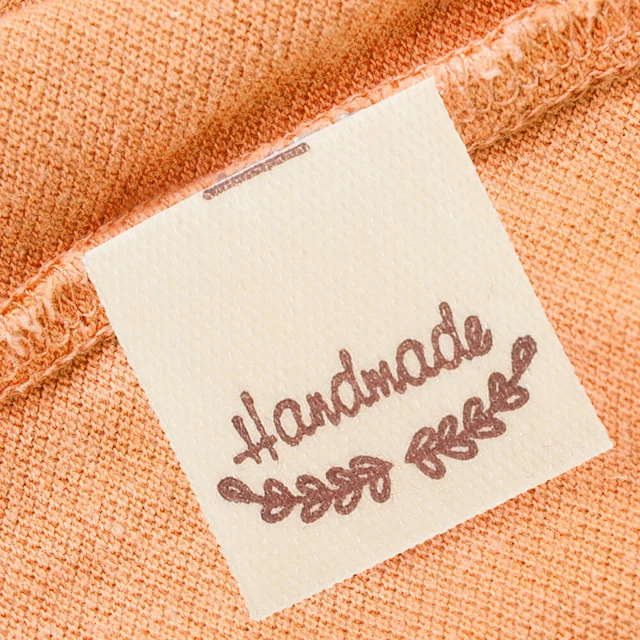 100 Pcs Personalisierte Nähetiketten Handgefertigte Stoffetiketten Für Kleidung