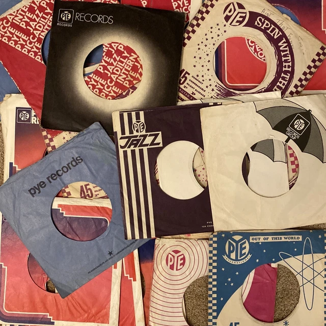 Jot Lot x 55 - 7" Pye / Pye Jazz  Original Company Sleeves - 9 Variants G to NM