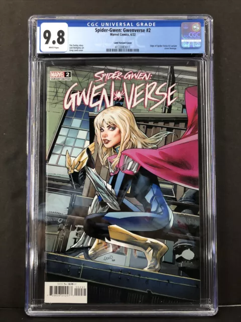 Spider-Gwen Gwenverse 2 Marvel Comics  6/22 CGC Graded 9.8 Greg Land Homage