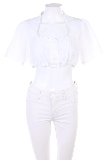 Camicia dirndl country line pizzo D 40 bianca
