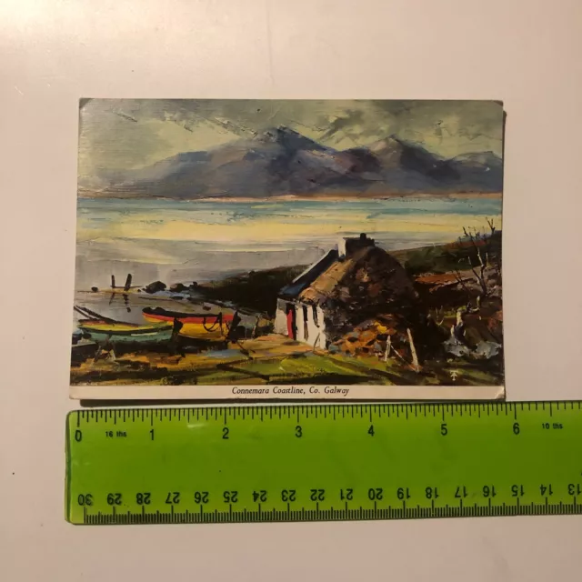 Connemara Coastline, Co. Galway, Ireland John Hinde Postcard Sent In 1974