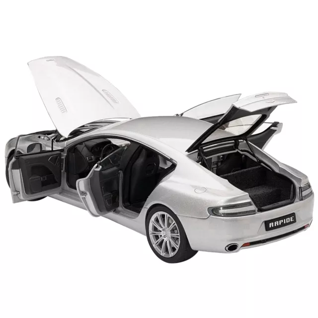 Aston Martin Rapide Silver 1/18 Diecast Model Car by Autoart