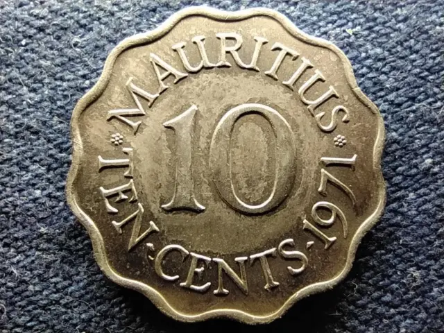 Mauritius Elizabeth II 10 Cents Coin 1971