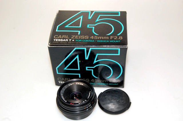 Carl Zeiss Tessar 2.8 / 45mm in OVP mit Contax / Yashica Anschluss