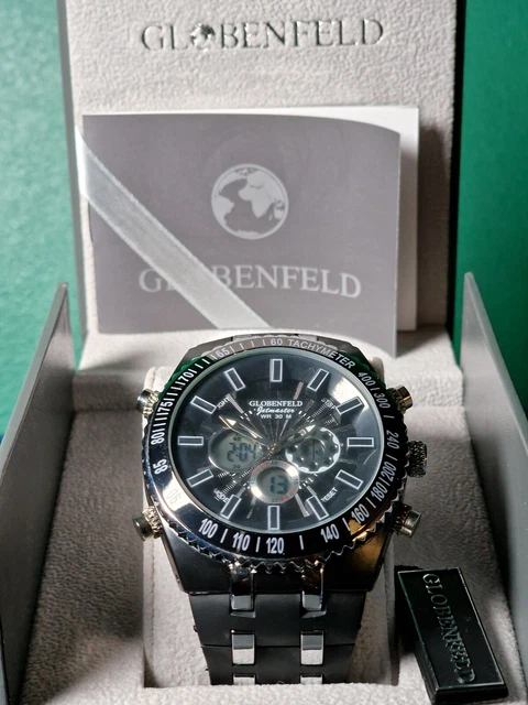 GLOBENFELD JETMASTER MEN S Sports Watch Vintage Automatic New in Box 99.97 PicClick UK