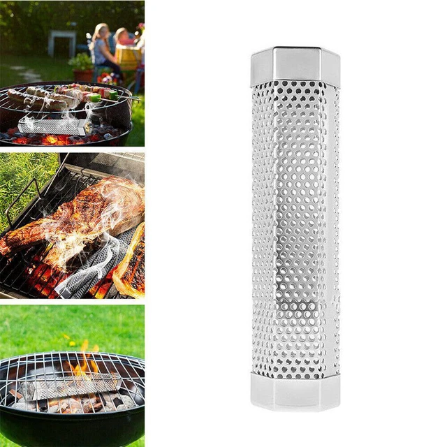 NEW BBQ GRILL Hot Cold Smoking Mesh Tube Smoke Generator Stainless
