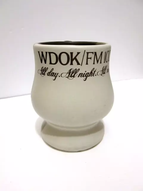 WDOK FM 102 Cleveland Radio Mug McCoy USA RARE Collectible Cup 4 1/4" Tall