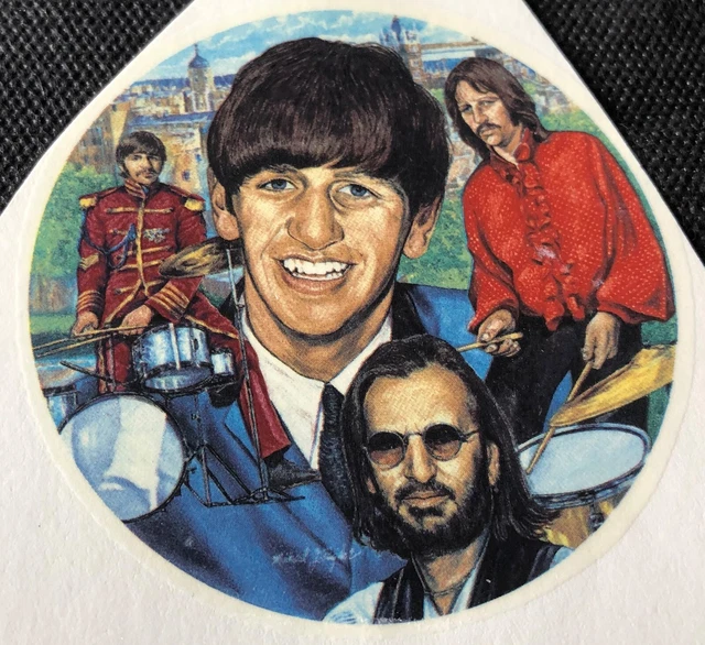 M21 - Calcomanía de tobogán de cerámica - 1 calcomanía vintage de los Beatles - 3"