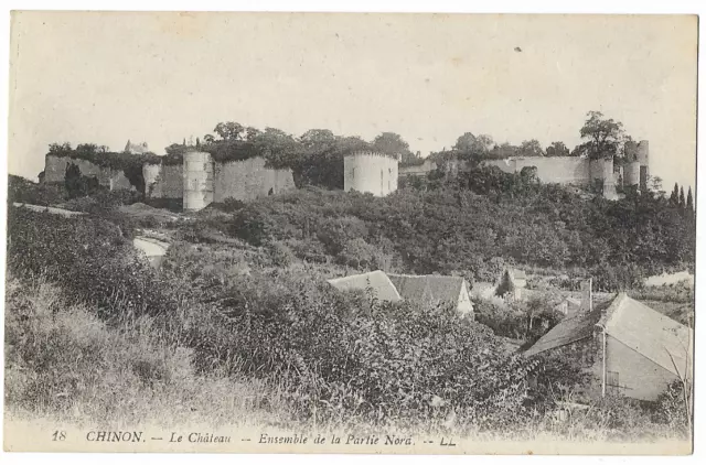 CPA"" CHINON - Le Château - Northern Part Set