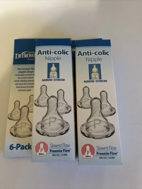 Dr Browns Natural Flow Anti Colic Nipple, 2 Sets Of 6