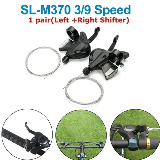 For Shimano Altus SL-M370 3/9/3x9 Speed Trigger Shifter Set Gear Lever Brake