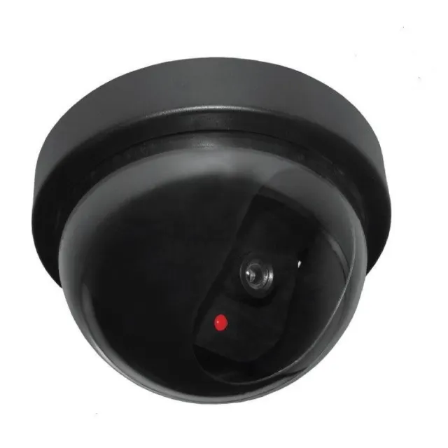 Dummy Round Fake Camera With Led Outdoor Indoor Security CCTV
