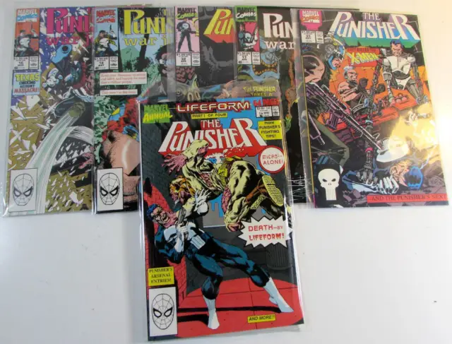 Punisher Lot 6 #2nd 32,33,Annual 3,War Journal 16,17,18 Marvel 1990 Comics