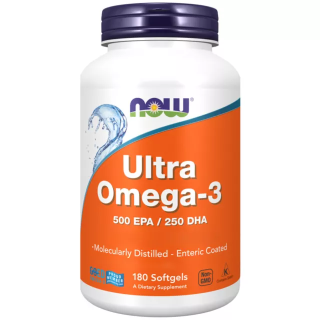 Now Foods, Ultra Omega-3, 500 EPA/250 DHA, 180 Weichkapseln - Blitzversand