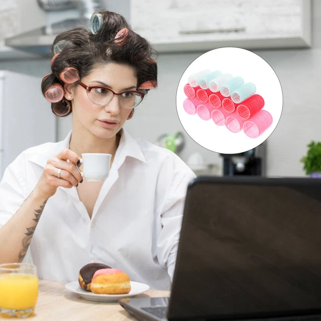 14 pz rullo per capelli autoimpugnatura rullo per capelli arricciacapelli rullo autoportante per capelli