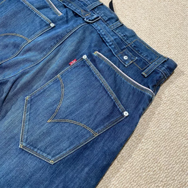 Levis Engineered Jeans Mens 34 x 28 Blue Twisted Denim Selvedge Mechanic Work 2