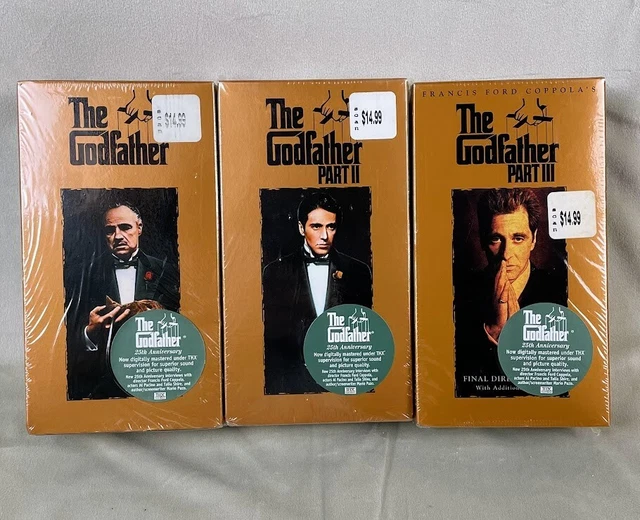 THE GODFATHER TRILOGY VHS Factory Sealed With Watermark & Hype Sticker ...