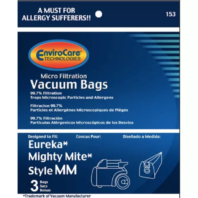 Eureka MM Vacuum Bags *Fits Mighty Mite Vacuums (Replaces Genuine Part # 60295)