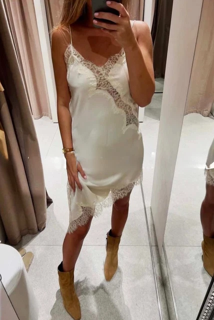ZARA WHITE LACE detailed dress  Size XS / UK 6 / EUR 34  Great condition  16.14 - PicClick UK