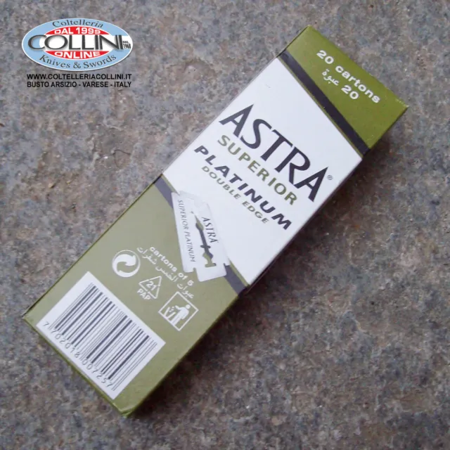 Astra Superior Platinum - 100 Lames En Acier Inoxydable pour Rasoir de Sécurité
