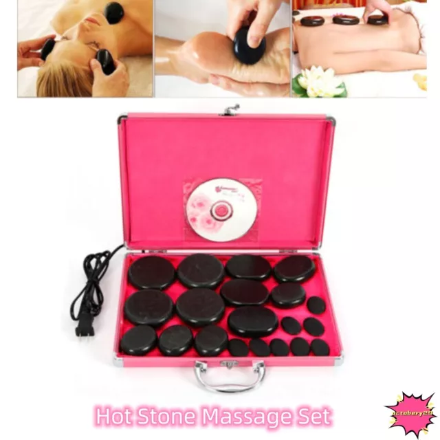 Hot Stone Massaggi Set Grande Scaldabagno Heater Box Pietra & Scatola Riscaldante per Massaggi Spa