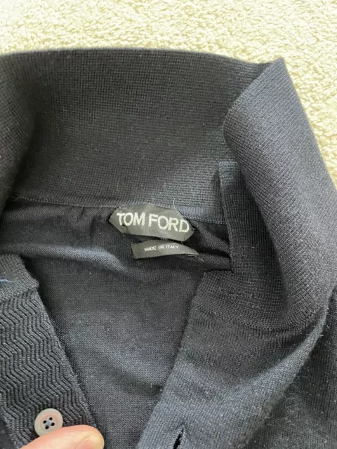 mens tom ford fine cashmere silk polo size 48