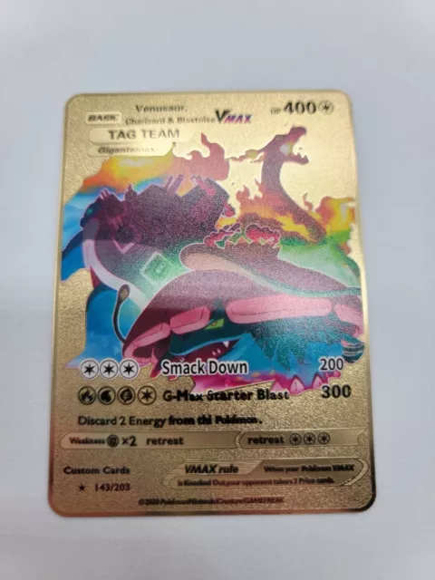 Shadow Charizard Blastoise Venusaur Tag Trio GX Metal Pokemon 