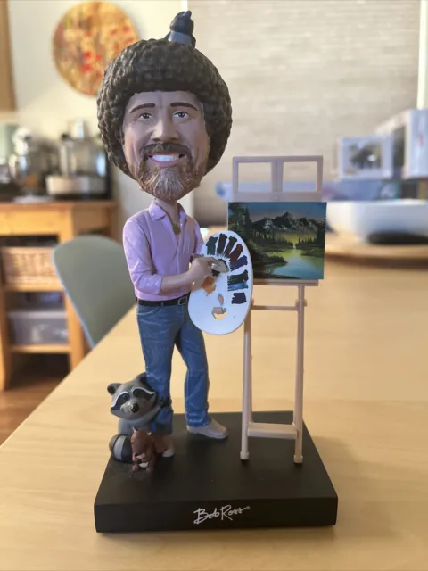 Bob Ross Royal Bobbles Bobble Head With Painting