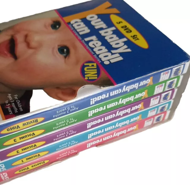 Your Baby Can Read Set 1-3 Early Language Development DVDs Age 3 mos-5 Yrs
