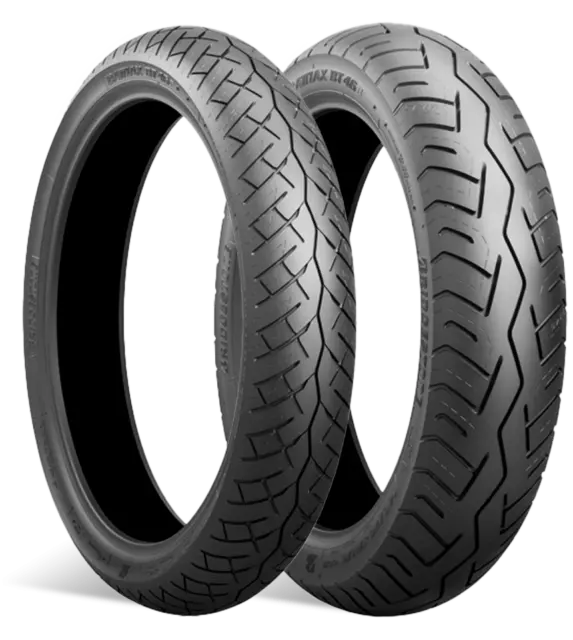 Satz Bridgestone BT46 4.00-18 64H TT + 90/90-18 51H MotorradReifen Paar Set