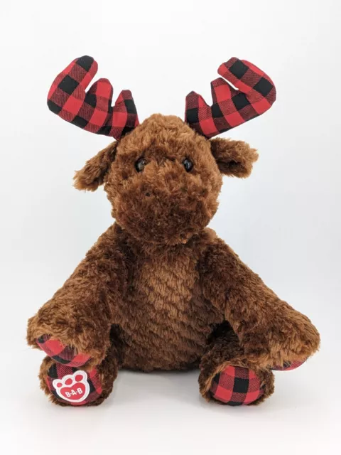 Build A Bear Winter Wishes Moose Red Black Buffalo Plaid Christmas Holiday Plush