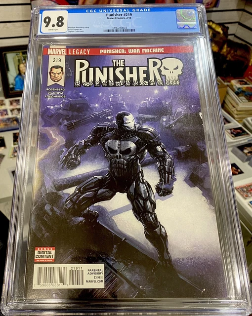 Punisher #219 Clayton Crain Variant Cgc 9.8 Punisher As War Machine Red Hot