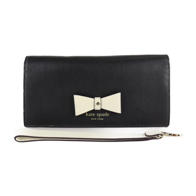 Kate Spade Linny Baldwin Street Bi-Fold Wallet Wlru3284 Leather Black Gol _18605