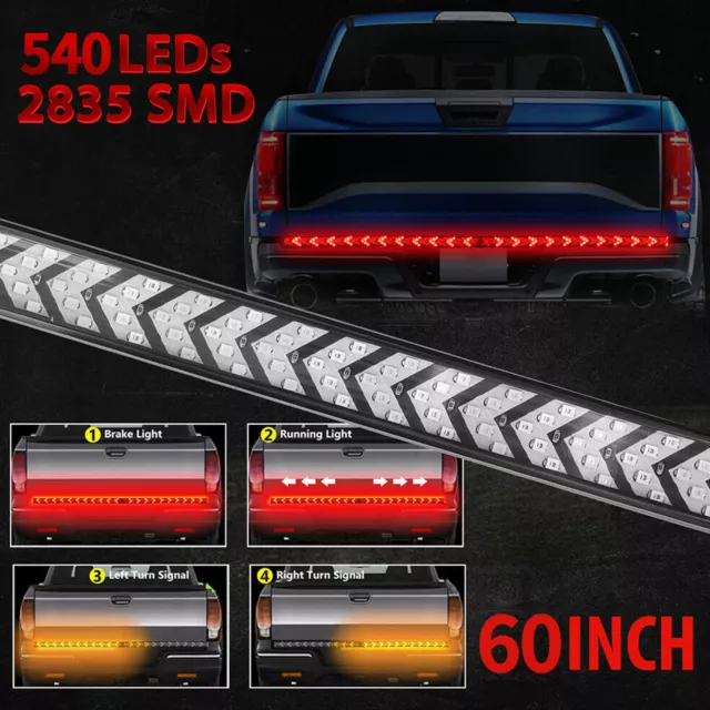 60 pouces LED camion bande hayon lumière arrière arrière clignotant ramassage
