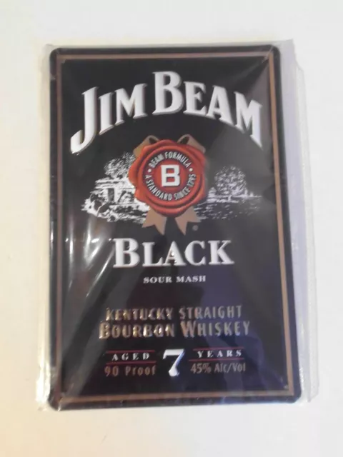 Blechschild Jim Beam Black ca. 20 x 30 cm   Neu OVP  siehe Fotos